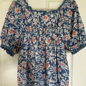Floral Blue Women's medium Top